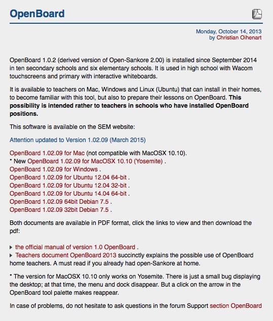 OpenBoard Homepage